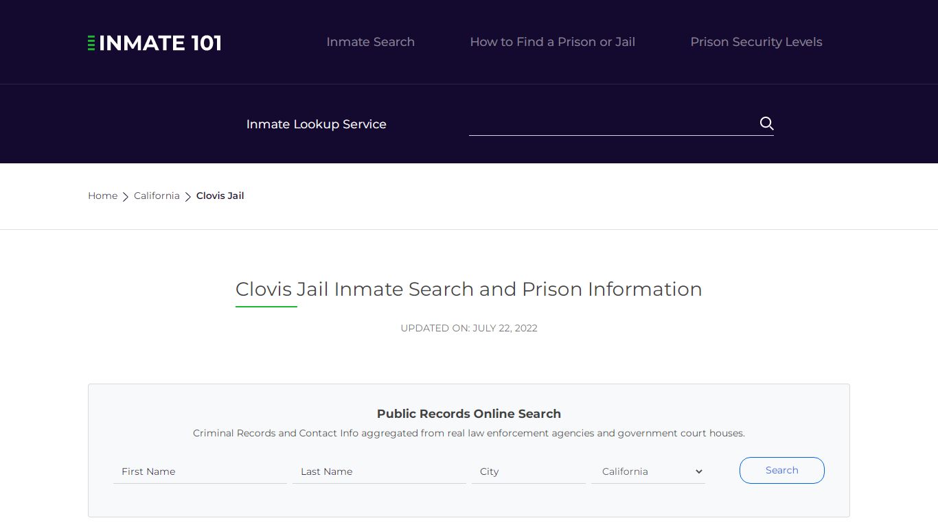 Clovis Jail Inmate Search, Visitation, Phone no. & Mailing ...