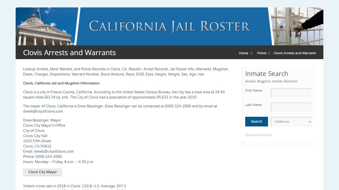 Clovis Arrests and Warrants | Jail Roster Search